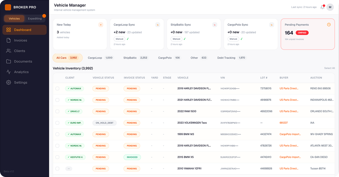 Broker Operations Dashboard